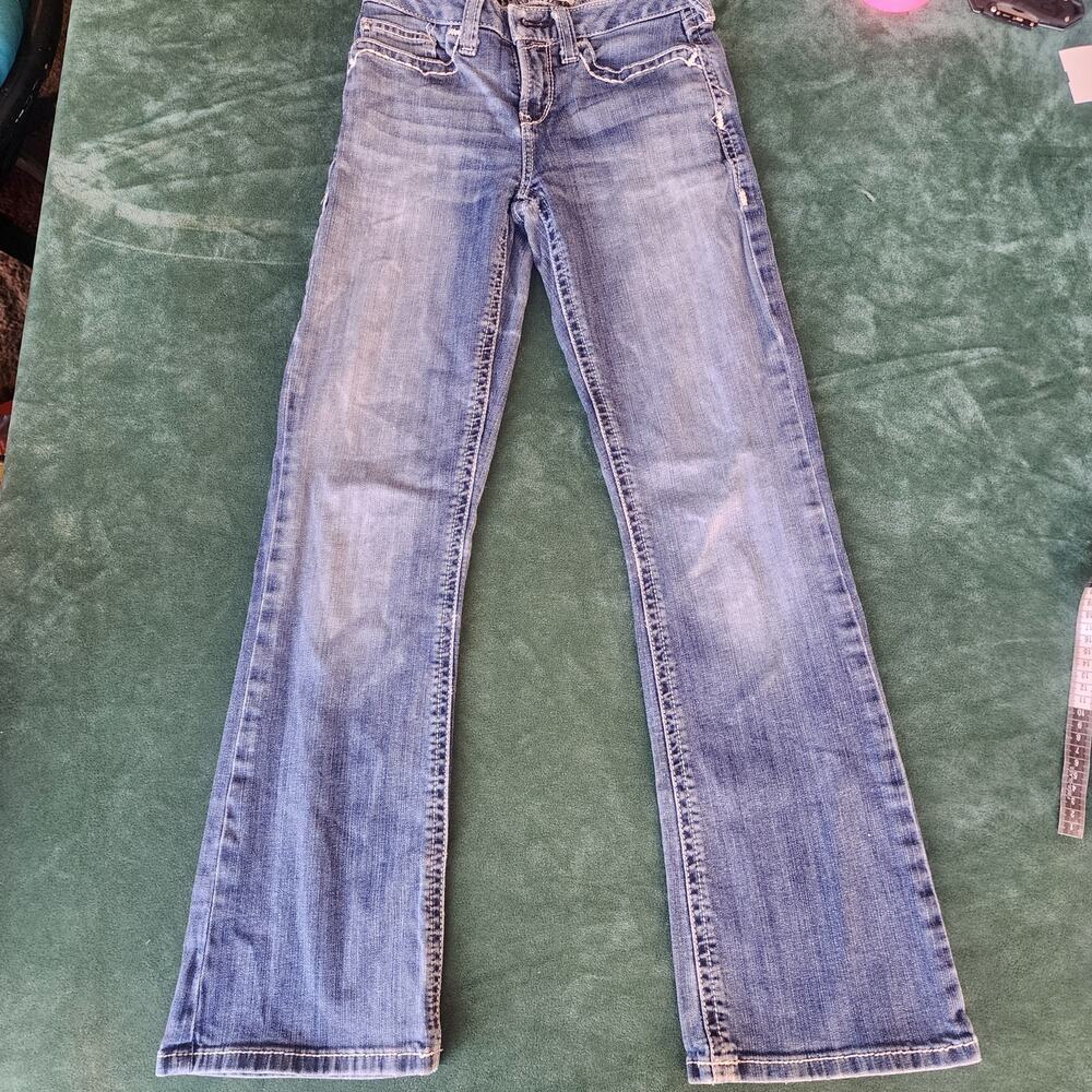 Ariat Real Denim Women's Bootcut Jeans Medium Wash Western Embroidered Size 14